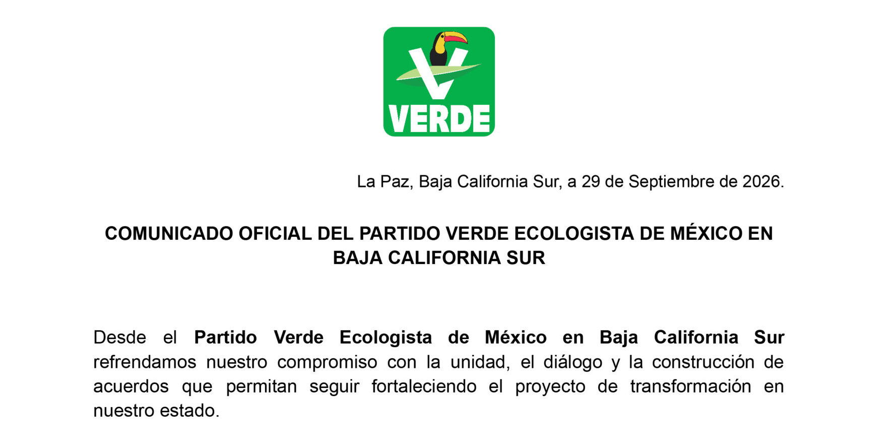 COMUNICADO OFICIAL BCS