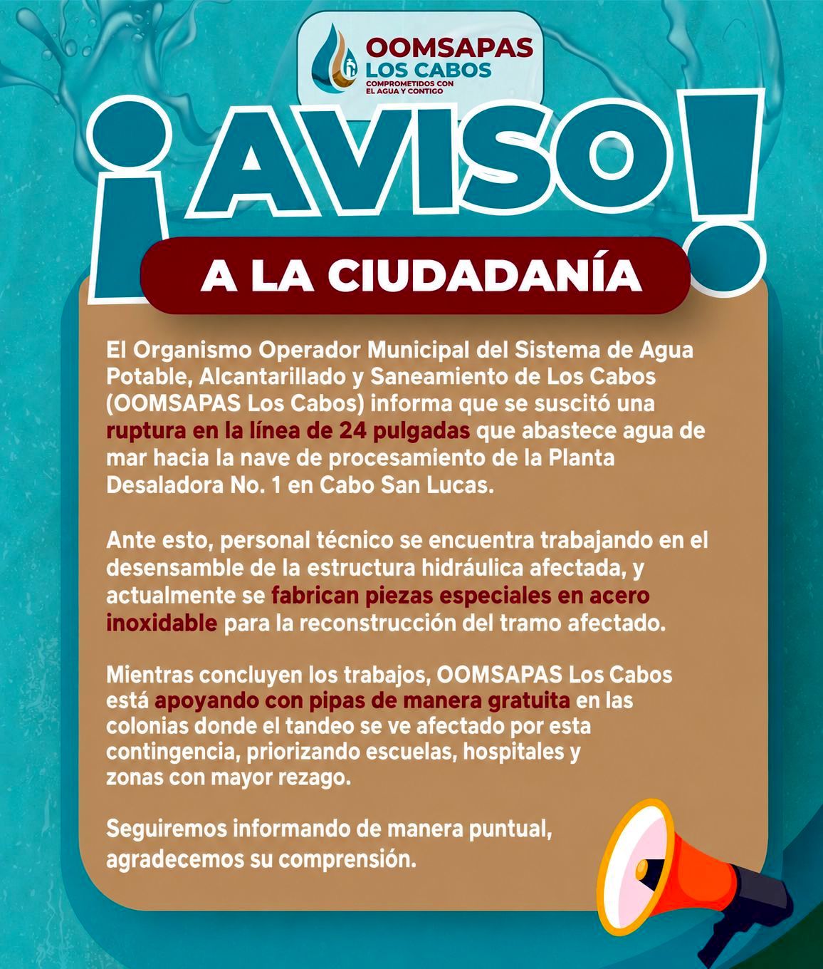 OOMSAPAS REPARACIÓN DESALADORA 1 1